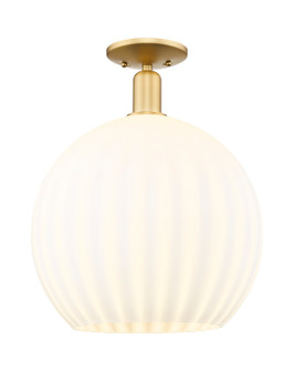 Arcadia One Light Semi-Flush Mount in Satin Gold (405|716-1C-SG-G1217-14WV)