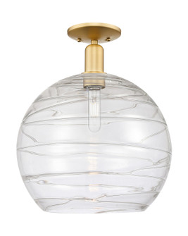 Arcadia One Light Semi-Flush Mount in Satin Gold (405|716-1C-SG-G1213-14CL)
