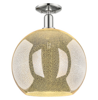Arcadia One Light Semi-Flush Mount in Polished Nickel (405|716-1C-PN-G128-14)
