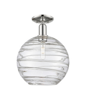 Arcadia One Light Semi-Flush Mount in Polished Nickel (405|716-1C-PN-G1213-12CL)