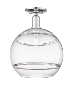 Arcadia One Light Semi-Flush Mount in Polished Chrome (405|716-1C-PC-G556-12CL)