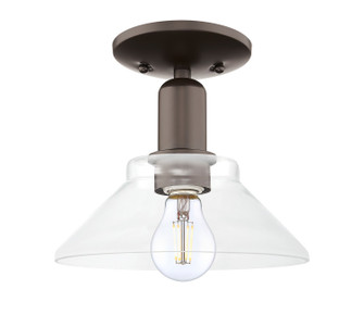 Arcadia One Light Semi-Flush Mount in Oil Rubbed Bronze (405|716-1C-OB-G132)