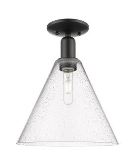 Arcadia One Light Semi-Flush Mount in Matte Black (405|716-1C-BK-GBC-124)