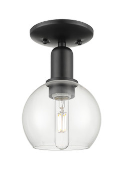 Arcadia One Light Semi-Flush Mount in Matte Black (405|716-1C-BK-G122-6)
