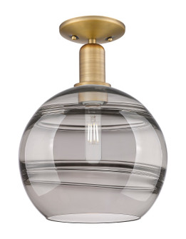 Arcadia One Light Semi-Flush Mount in Brushed Brass (405|716-1C-BB-G556-10SM)