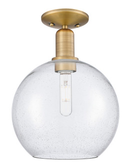 Arcadia One Light Semi-Flush Mount in Brushed Brass (405|716-1C-BB-G124-10)