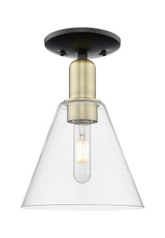 Arcadia One Light Semi-Flush Mount in Black Antique Brass (405|716-1C-BAB-GBC-82)
