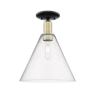 Arcadia One Light Semi-Flush Mount in Black Antique Brass (405|716-1C-BAB-GBC-124)