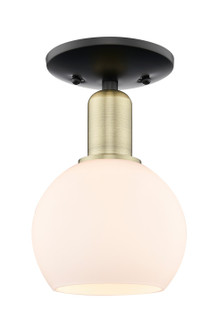 Arcadia One Light Semi-Flush Mount in Black Antique Brass (405|716-1C-BAB-G121-6)