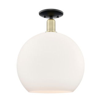 Arcadia One Light Semi-Flush Mount in Black Antique Brass (405|716-1C-BAB-G121-14)