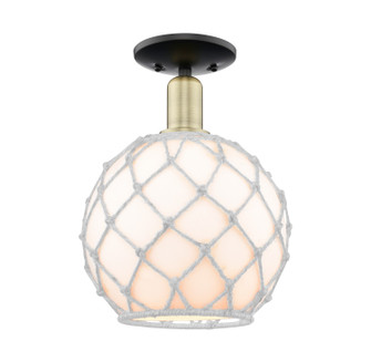Arcadia One Light Semi-Flush Mount in Black Antique Brass (405|716-1C-BAB-G121-10RW)