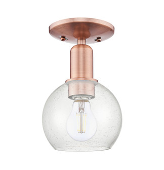 Arcadia One Light Semi-Flush Mount in Antique Copper (405|716-1C-AC-G124-6)