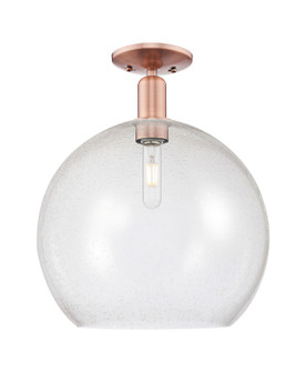 Arcadia One Light Semi-Flush Mount in Antique Copper (405|716-1C-AC-G124-14)