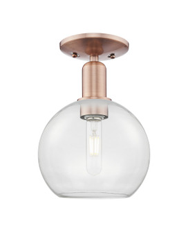 Arcadia One Light Semi-Flush Mount in Antique Copper (405|716-1C-AC-G122-8)