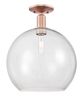 Arcadia One Light Semi-Flush Mount in Antique Copper (405|716-1C-AC-G122-14)