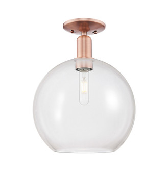 Arcadia One Light Semi-Flush Mount in Antique Copper (405|716-1C-AC-G122-12)