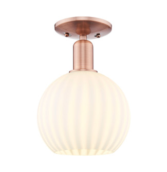 Arcadia One Light Semi-Flush Mount in Antique Copper (405|716-1C-AC-G1217-8WV)
