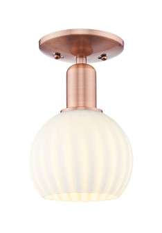 Arcadia One Light Semi-Flush Mount in Antique Copper (405|716-1C-AC-G1217-6WV)