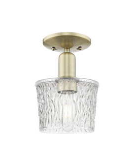 Arcadia One Light Semi-Flush Mount in Antique Brass (405|716-1C-AB-G402)