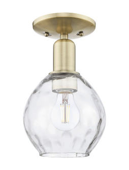 Arcadia One Light Semi-Flush Mount in Antique Brass (405|716-1C-AB-G362)