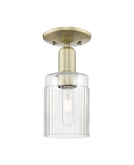 Arcadia One Light Semi-Flush Mount in Antique Brass (405|716-1C-AB-G342)