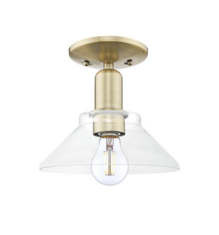Arcadia One Light Semi-Flush Mount in Antique Brass (405|716-1C-AB-G132)