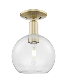 Arcadia One Light Semi-Flush Mount in Antique Brass (405|716-1C-AB-G122-8)