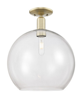 Arcadia One Light Semi-Flush Mount in Antique Brass (405|716-1C-AB-G122-14)