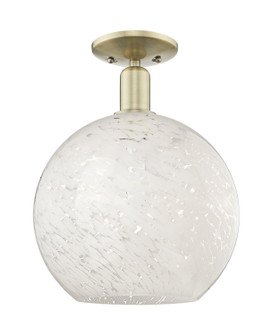 Arcadia One Light Semi-Flush Mount in Antique Brass (405|716-1C-AB-G1216-12WM)