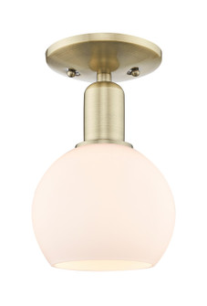 Arcadia One Light Semi-Flush Mount in Antique Brass (405|716-1C-AB-G121-6)