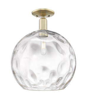 Arcadia One Light Semi-Flush Mount in Antique Brass (405|716-1C-AB-G1215-14)