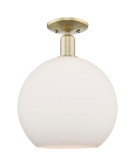 Arcadia One Light Semi-Flush Mount in Antique Brass (405|716-1C-AB-G121-12)