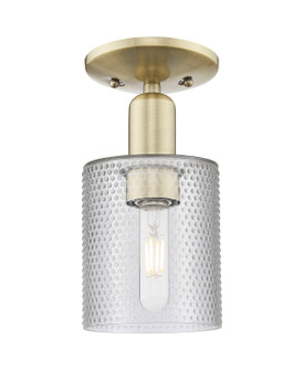 Arcadia One Light Semi-Flush Mount in Antique Brass (405|716-1C-AB-G112)
