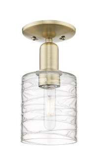 Arcadia One Light Semi-Flush Mount in Antique Brass (405|716-1C-AB-G1113)