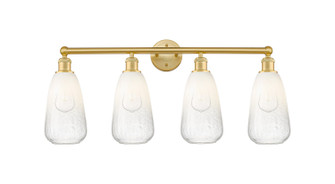 Edison Four Light Bath Vanity in Satin Gold (405|616-4W-SG-G480-6OP)