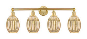 Edison Four Light Bath Vanity in Satin Gold (405|616-4W-SG-G459-6ME)
