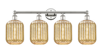 Edison Four Light Bath Vanity in Polished Nickel (405|616-4W-PN-G460-7ME)