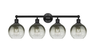 Edison Four Light Bath Vanity in Matte Black (405|616-4W-BK-G483-8SL)