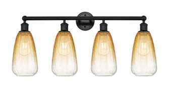 Edison Four Light Bath Vanity in Matte Black (405|616-4W-BK-G480-6AM)