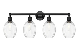 Edison Four Light Bath Vanity in Matte Black (405|616-4W-BK-G459-6CL)