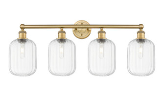 Edison Four Light Bath Vanity in Brushed Brass (405|616-4W-BB-G460-7CL)