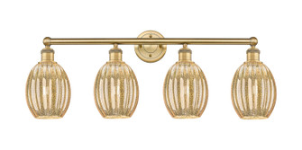 Edison Four Light Bath Vanity in Brushed Brass (405|616-4W-BB-G459-6ME)