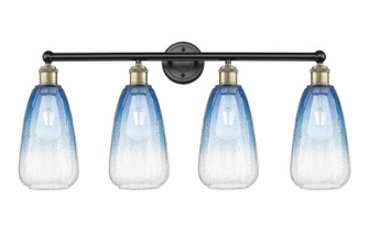 Edison Four Light Bath Vanity in Black Antique Brass (405|616-4W-BAB-G480-6SB)
