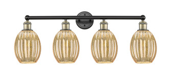 Edison Four Light Bath Vanity in Black Antique Brass (405|616-4W-BAB-G459-6ME)