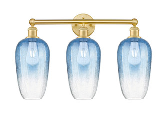 Edison Three Light Bath Vanity in Satin Gold (405|616-3W-SG-G484-7SB)