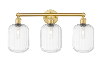 Edison Three Light Bath Vanity in Satin Gold (405|616-3W-SG-G460-7CL)