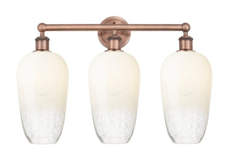 Edison Three Light Bath Vanity in Antique Copper (405|616-3W-AC-G484-7OP)