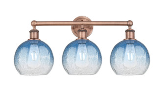 Edison Three Light Bath Vanity in Antique Copper (405|616-3W-AC-G483-8SB)