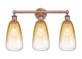 Edison Three Light Bath Vanity in Antique Copper (405|616-3W-AC-G480-6AM)
