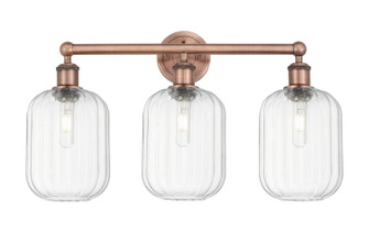 Edison Three Light Bath Vanity in Antique Copper (405|616-3W-AC-G460-7CL)